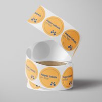 Paper labels on roll