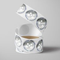 Silver BOPP labels on roll