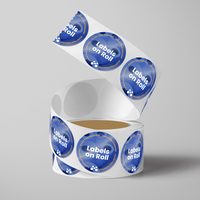 White BOPP labels on roll
