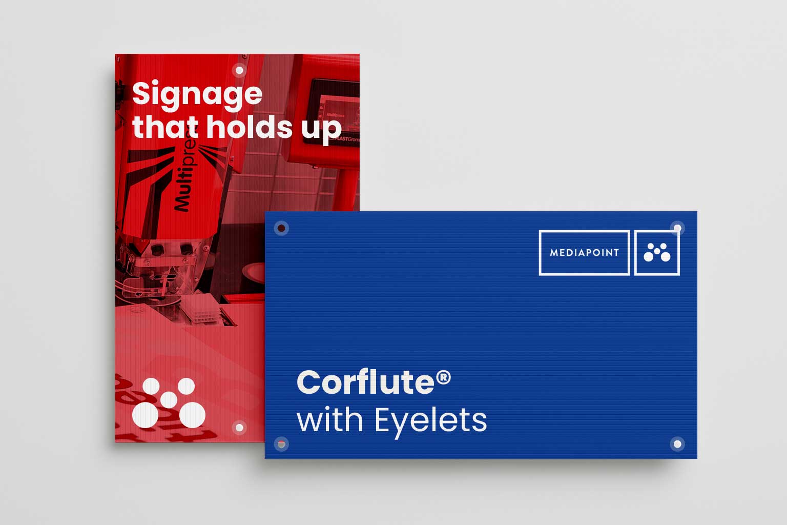 Corflute® with Eyelets — wholesale trade print