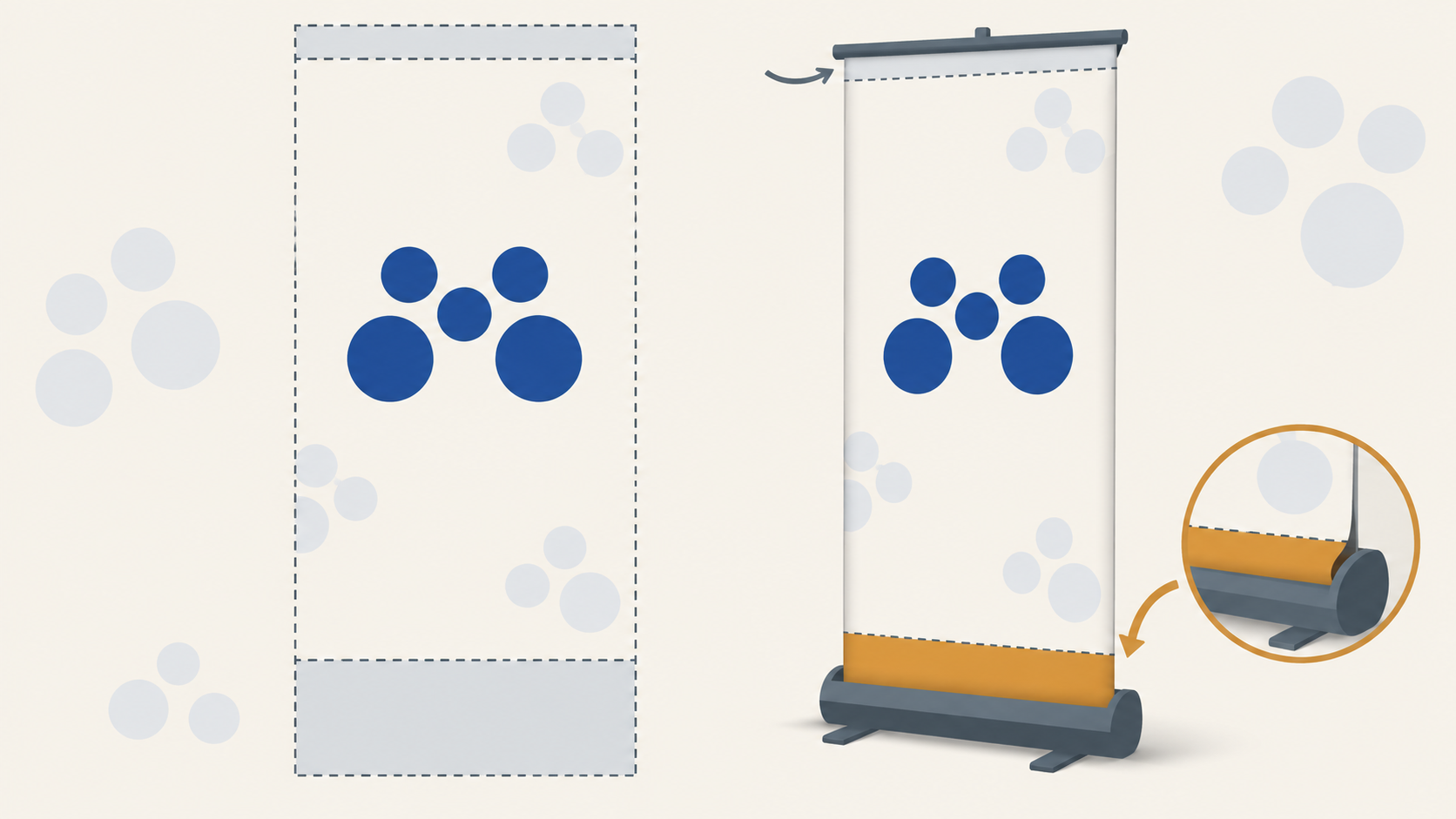 Pull-Up Banner Artwork Setup: File Sizes, Safe Zones & the 100mm You Can't See