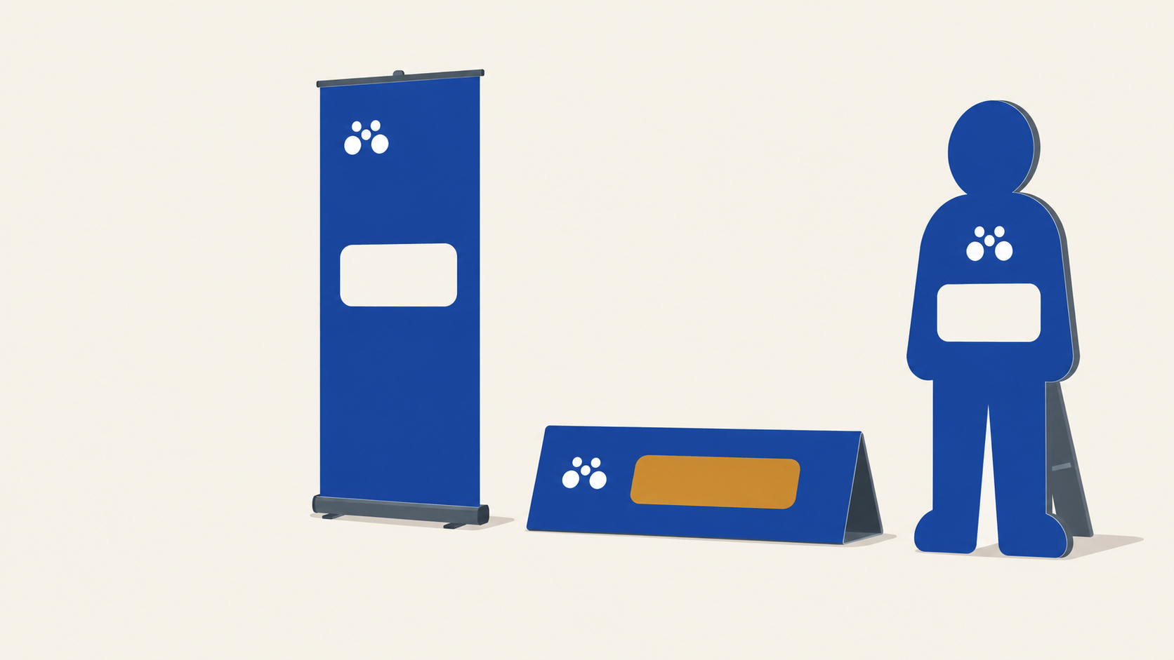 Portable Display Guide Pull-Up, Toblerone or Standee