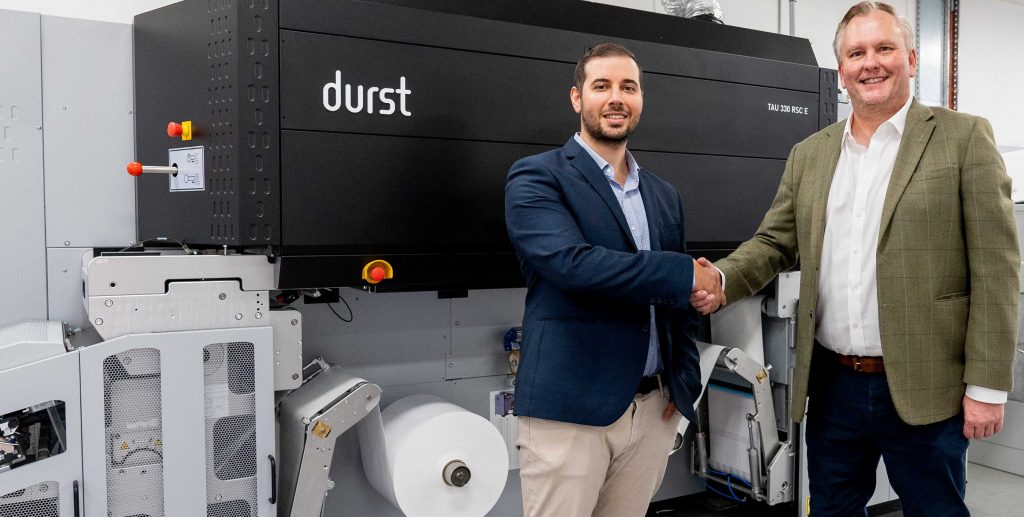 Jamie Xuereb Celebrating New Durst Printer